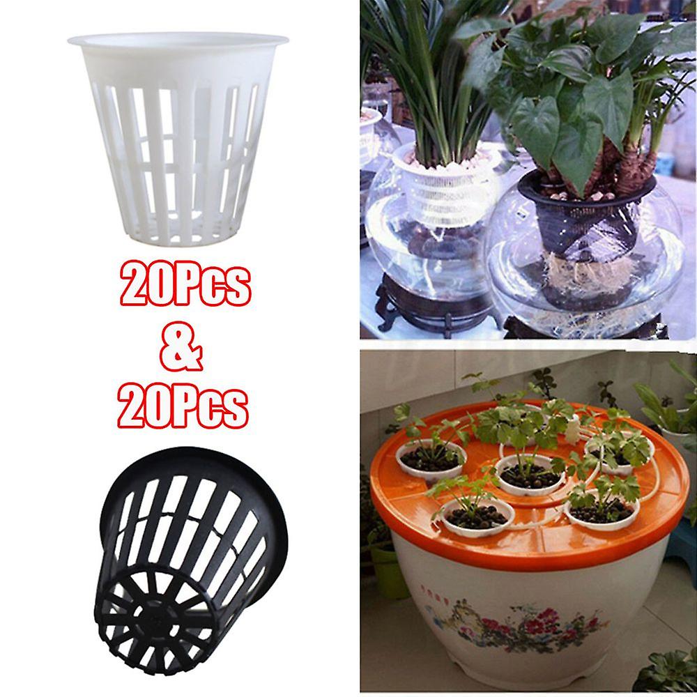 40 Stück 5 cm Garten Runde Split Mesh Net Cups