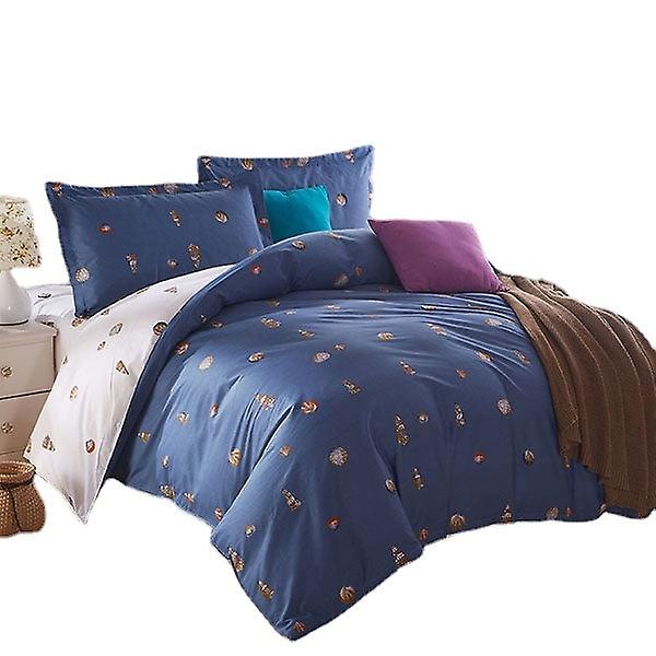 4Pcs Cotton Bedding Set - Conch Predestined Love Print, Thicken Material