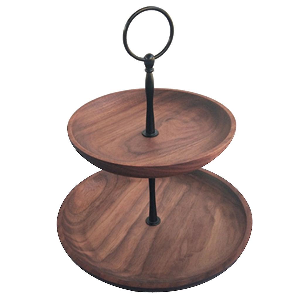 Cupcake de madera Stand Party Wedding Dessert Pastry Cake Tower Black Walnut