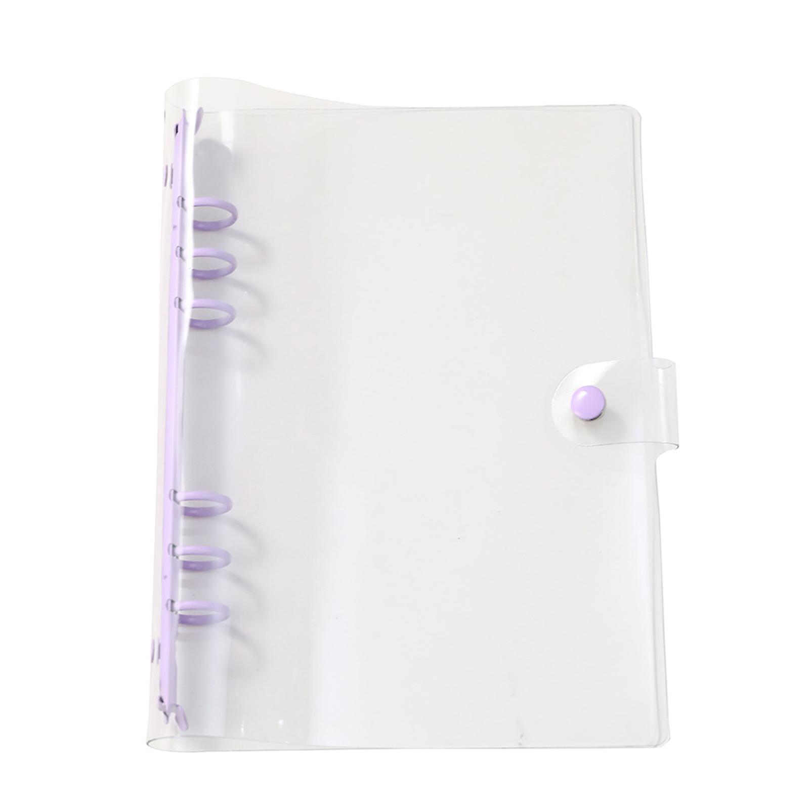 A5 Transparent Binder Shell Snap Button Closure Loose Leaf Folder