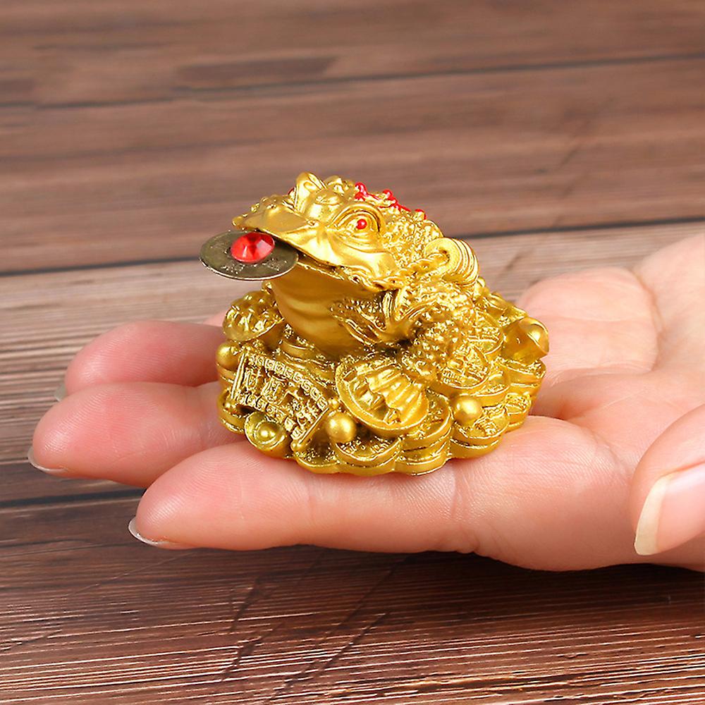 Or / bronze Résine Crapaud Ornements Creative Craft Statue de table Convient