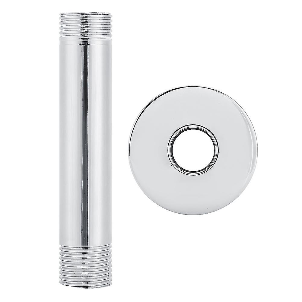 Chromium Electroplating G1/2in Threaded Connection, Stainless Steel Shower Arm, Polished Chrome Finish Ensures Durability And Aesthetics For