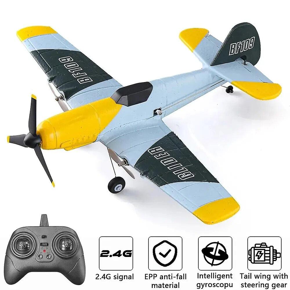 Bf109 Rc Plane 2.4g 3ch Epp Foam Remote Control Fighter Fixed Wingspan Glider Outdoor Rtf Rc Warbird Airplane Toys Gifts