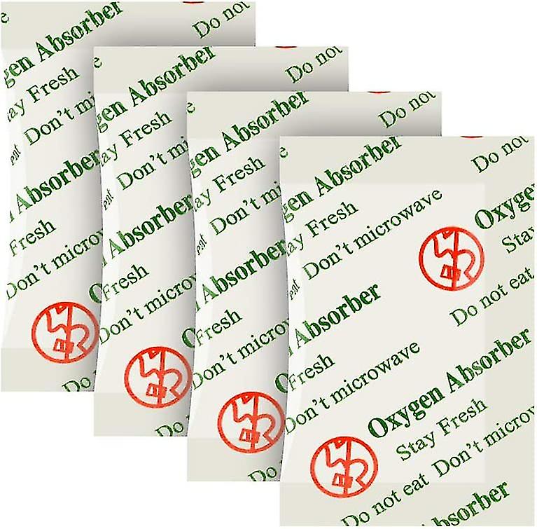 200cc(100-pack) Food Grade Oxygen Absorbers Packets For Food Storage,oxygen Absorbers Storage Packets With Oxygen Indicator In Vacuum Bag And 3 Times