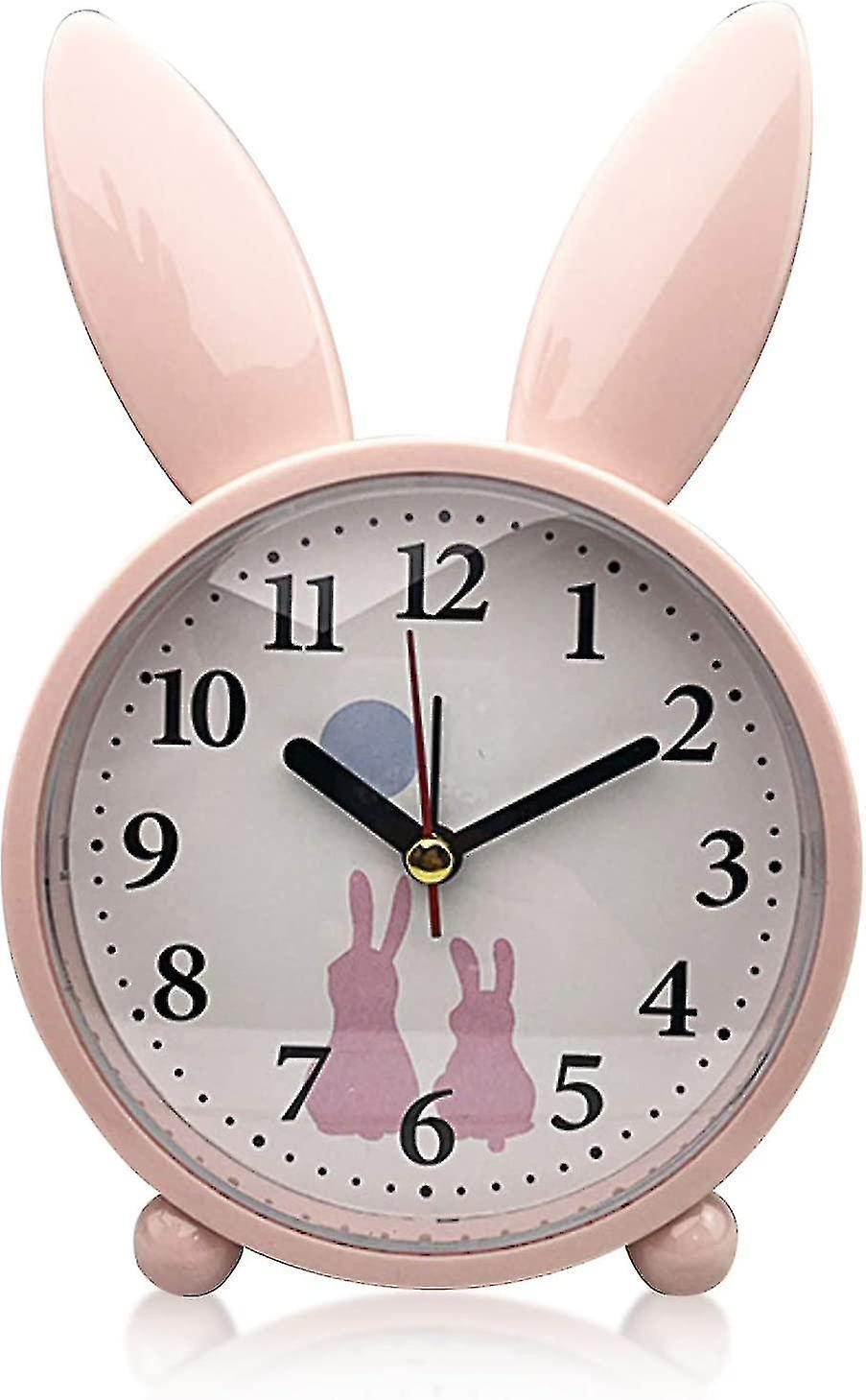 Children's Alarm Clock, Alarm Clock, Rabbit Alarm Clock, Classic Analogue Alarm Clock, Alarm Clock(pink)