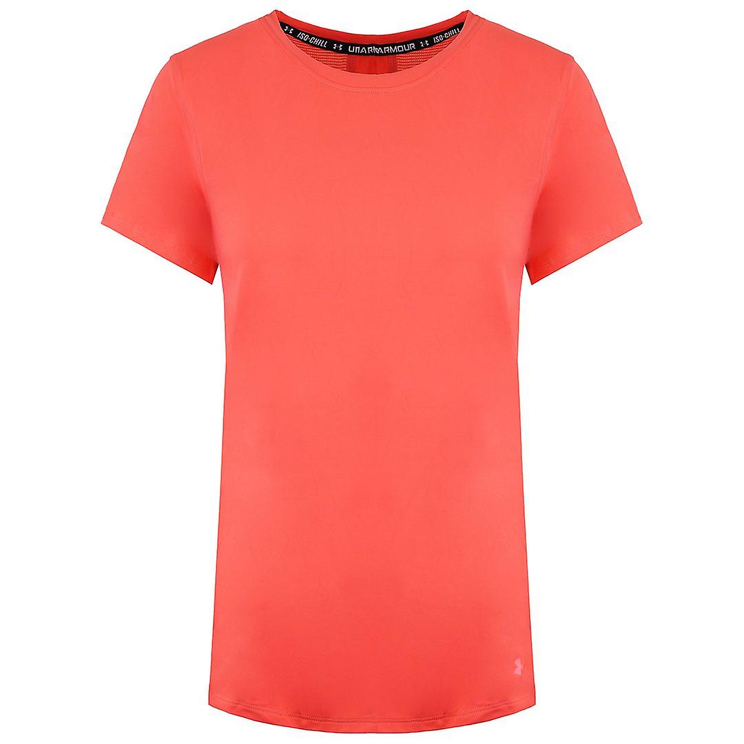 Under Armour IsoChill Short Sleeve Womens Orange Run Laser T-Shirt 1369764 872