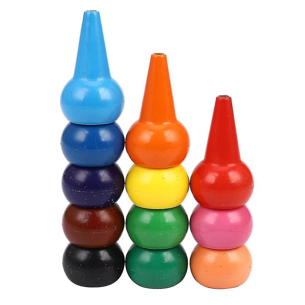 Finger Crayons compatible with Toddlers, 12 Colors Finger Paint Palm Grip Crayons compatible with Babies Toddler Crayons Wa