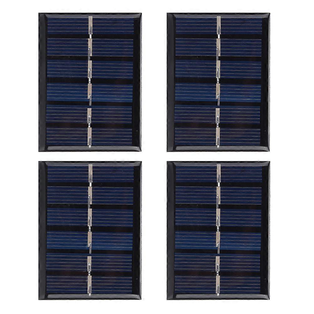 Lot de 4 panneaux de charge solaires en silicium polycristallin 3 V 0,3 W avec câble 65 x 48 mm