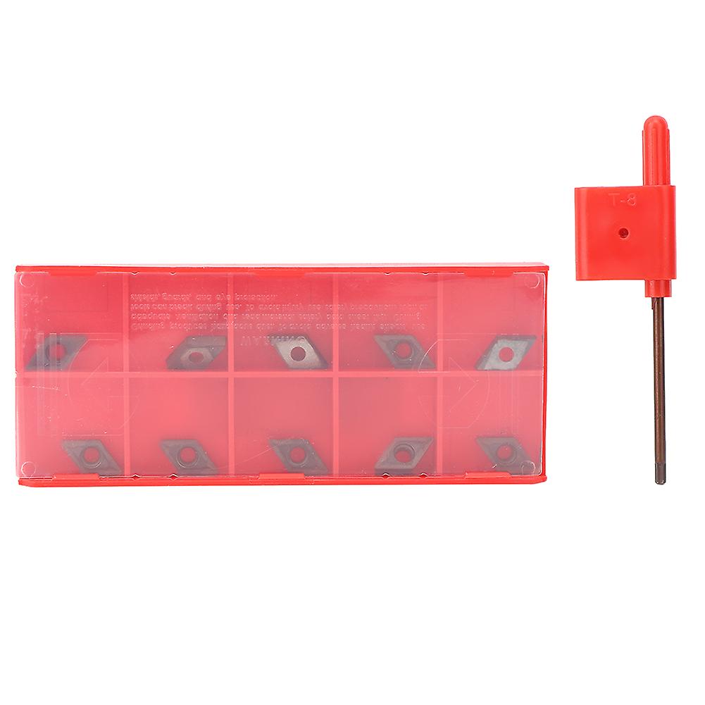 DCMT0702 EM YBC205 Carbide Inserts Lathe Blades Turning Tool with Wrench for Semi-finishing Steel