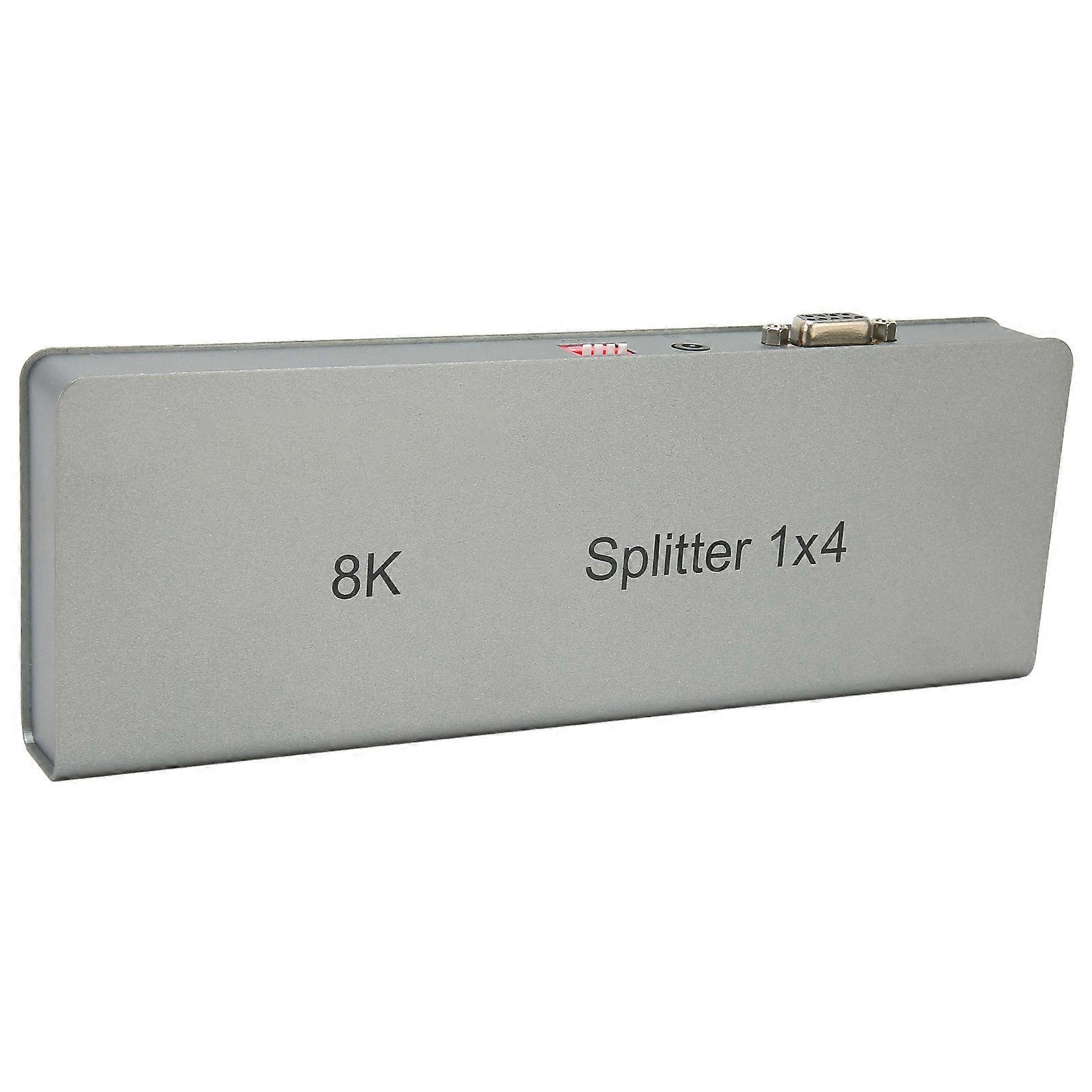 HD Multimedia Interface 2.1 Switcher 1 in 4 Out High Speed 40Gbps 8K HD Multimedia Interface Splitter 100?240V EU Plug