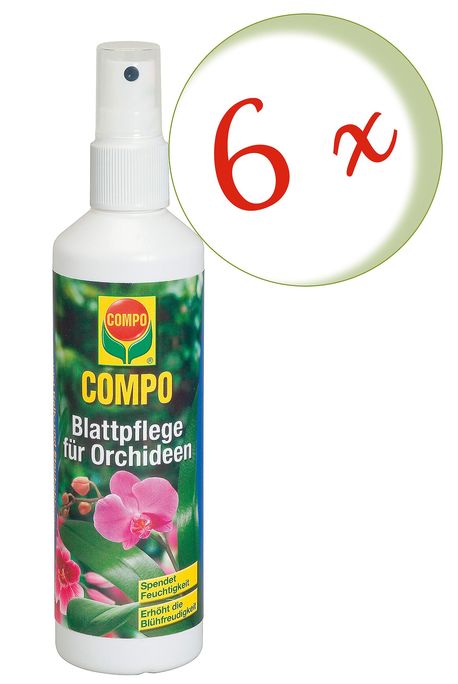 6 x COMPO leaf care for orchids, 250 ml