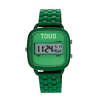 Tous watches d-logo Women's Digital Quartz Watch with Stainless Steel Bracelet 300358000