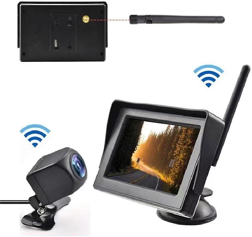 2.4G built-in wireless 5-inch vehicle display truck bus 12V-24V two-way AV input reversing image