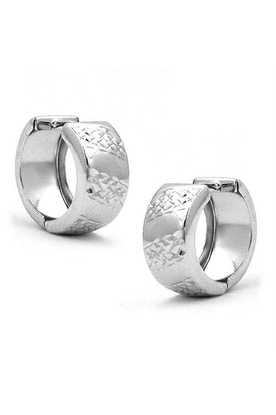 Earrings Hoop Patterned Silver 925 - Gl90169