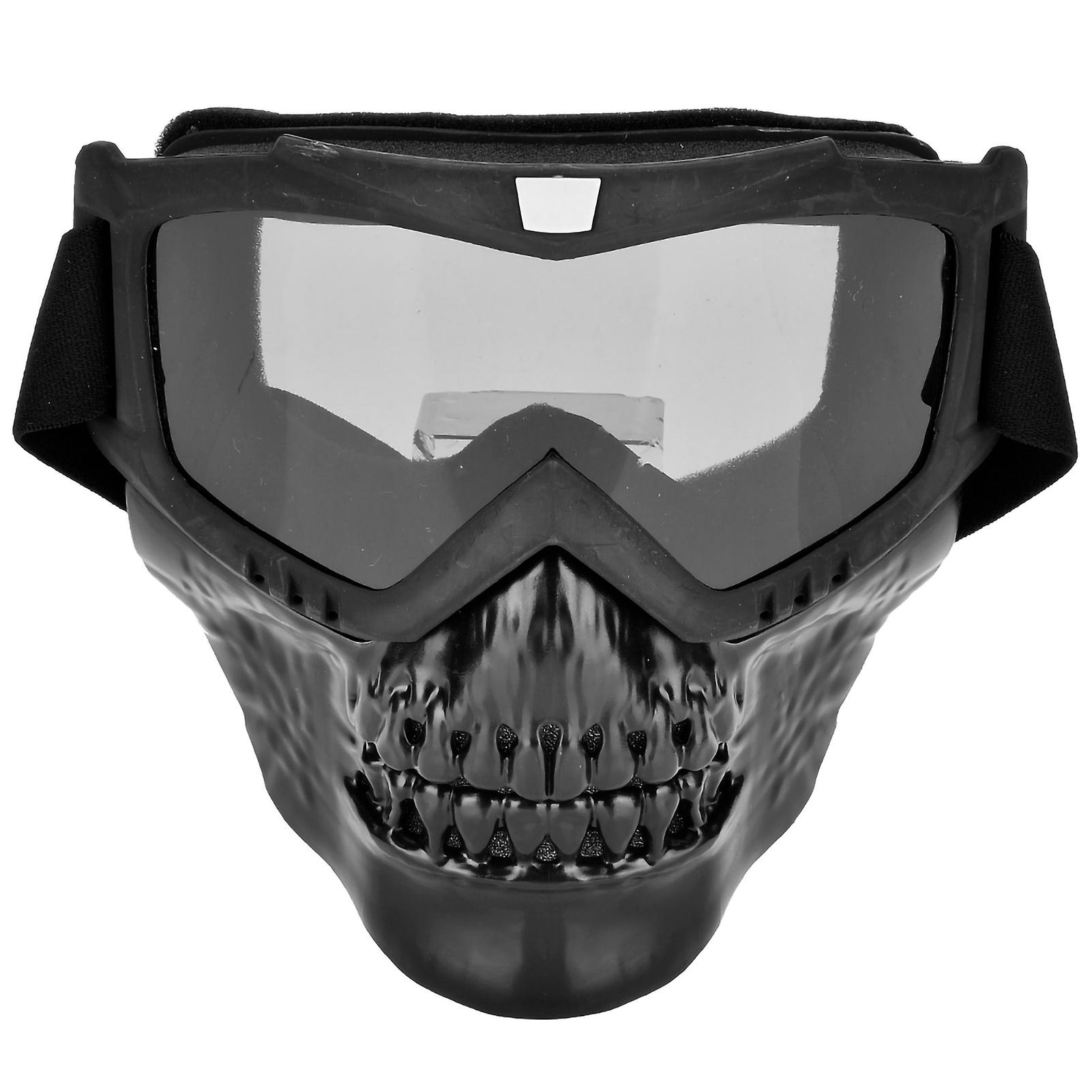 Motorcycle Helmet Goggles Face Mask Racing Glasses (Grey)