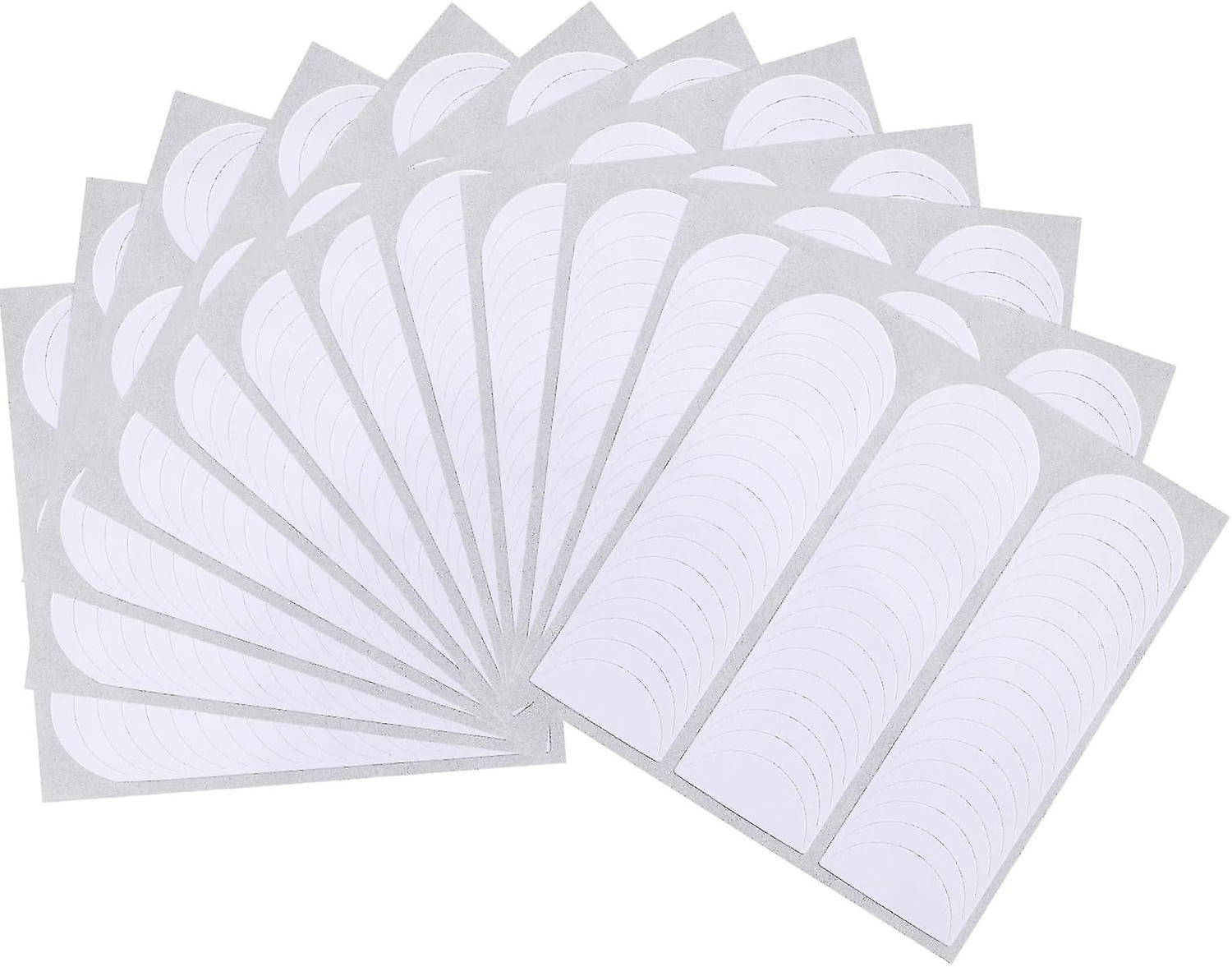 フレンチマニキュアネイルアートステッカー、マニキュアデコレーションDIYツール用の自己接着ネイルステッカーのヒント(月型のデザイン、648個)