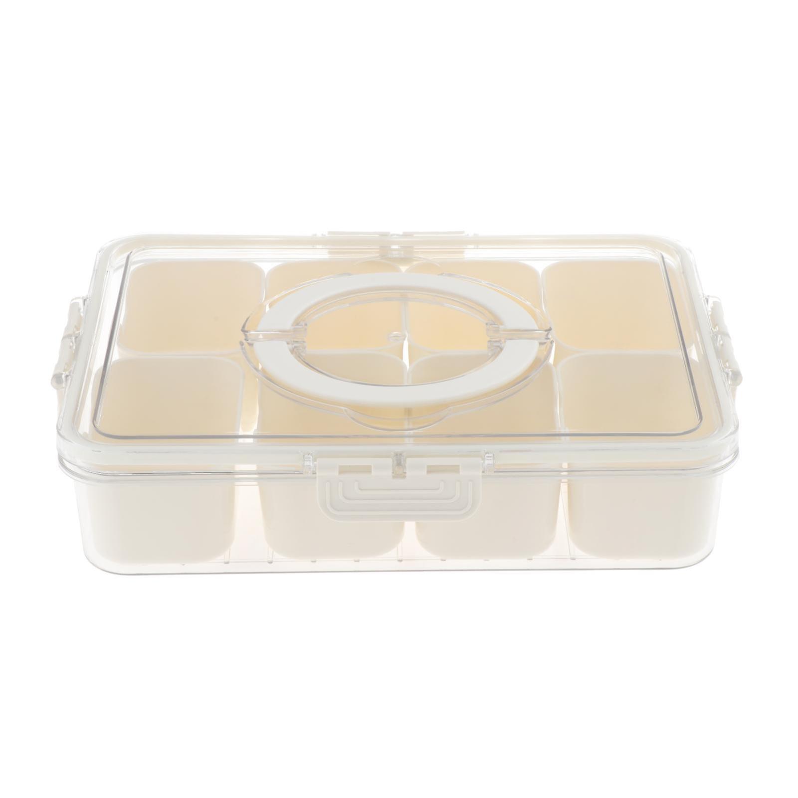 Divided Food Storage Container Serving Tray Cookies Nuts Tray Serving Platter Snack Container for Picnics Barbecues Household