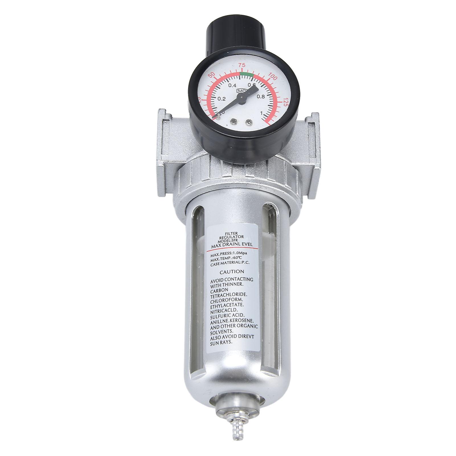 Compressed Air Filter Regulator Combo Pressure Gauge Kit Water Separator for CompressorSFR200