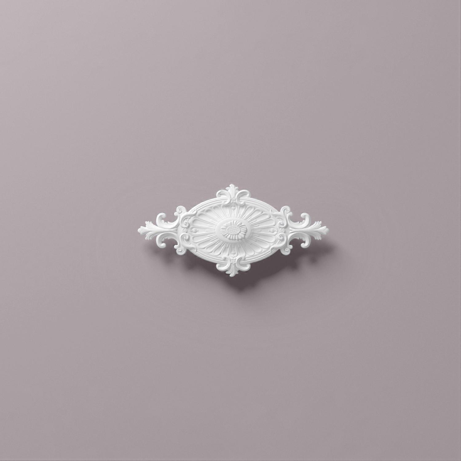 NMC 1 x Ceiling rose R-1 ARSTYL 60,5 cm x 31 cm x 3,8 cm white Rigid polyurethane foam pre-primed lightweight, sturdy, dimensionally stable
