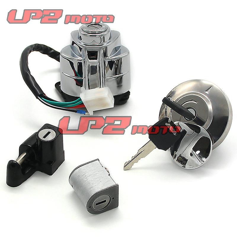 هوندا ماجنا VT250 قابلة للتطبيق ، قفل باب كهربائي من الحصان الحديدي 400 ، غطاء خزان الوقود ، قفل الخوذة ، قفل حقيبة المقعد