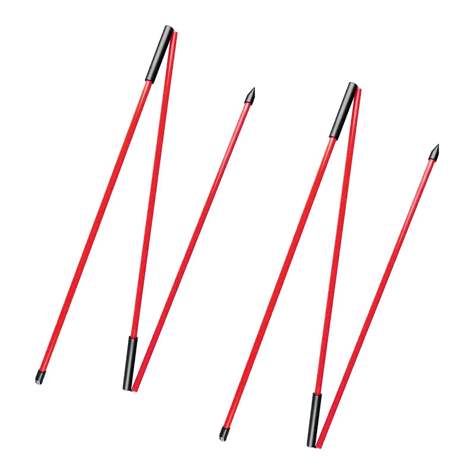 2x Golf Alignment Sticks Portable for Golf Swing Full Swing Practice Putting Red