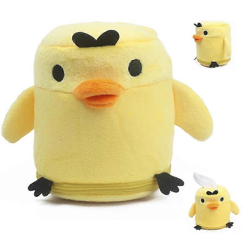 Cute Plush Round Paper Towel Tube Paper Towel Draw Roll Paper Tube Car Creative Paper Towel Box