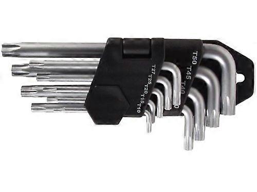 Offset Torx Keys, Torx Allen Keys, Star Screwdrivers, T10 T15 T20 T25 T27 T30 T40 T45 T50 Star Key Set (9 Pack)