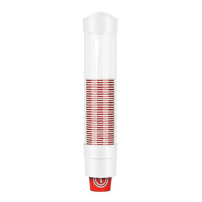Wall-mounted disposable cup dispenser for free size plastic cups white