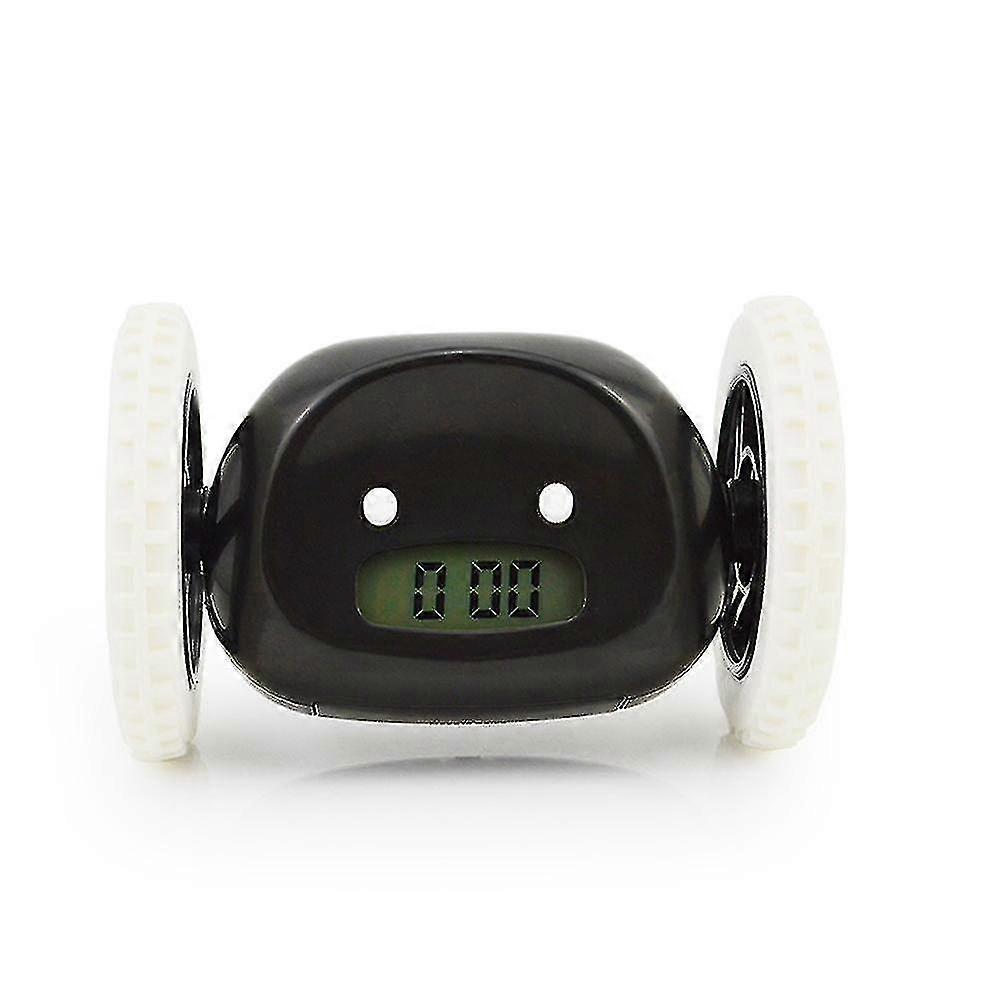 Alarm Clock On Wheels Extra Loud For Heavy Sleeper Funny Rolling Run-away Moving Jumping Clock