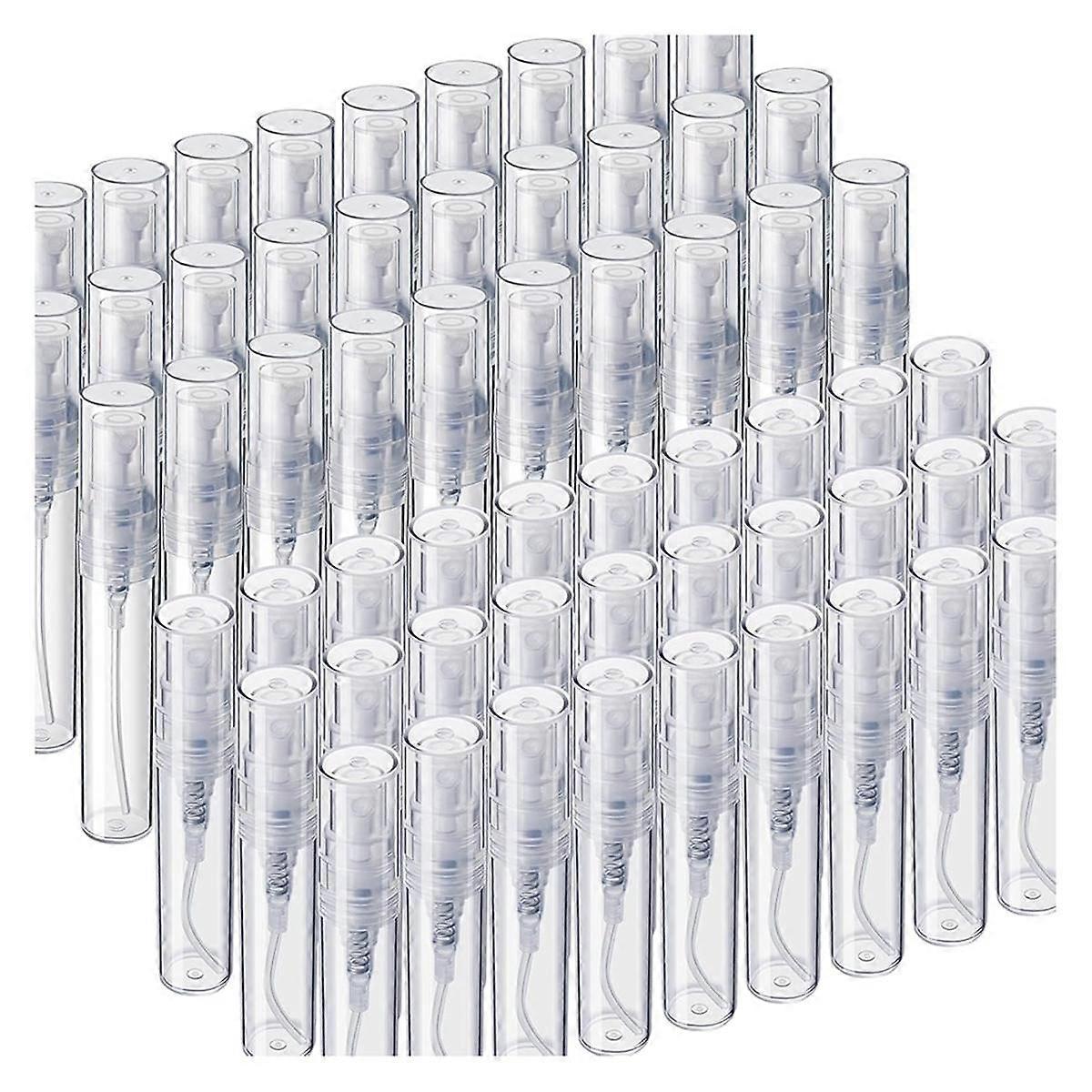 60PCS Mini Sprays Bottle, 3ml 5ml Mini Clear Plastic Sprays Bottle Empty Small Empty Sample Contain