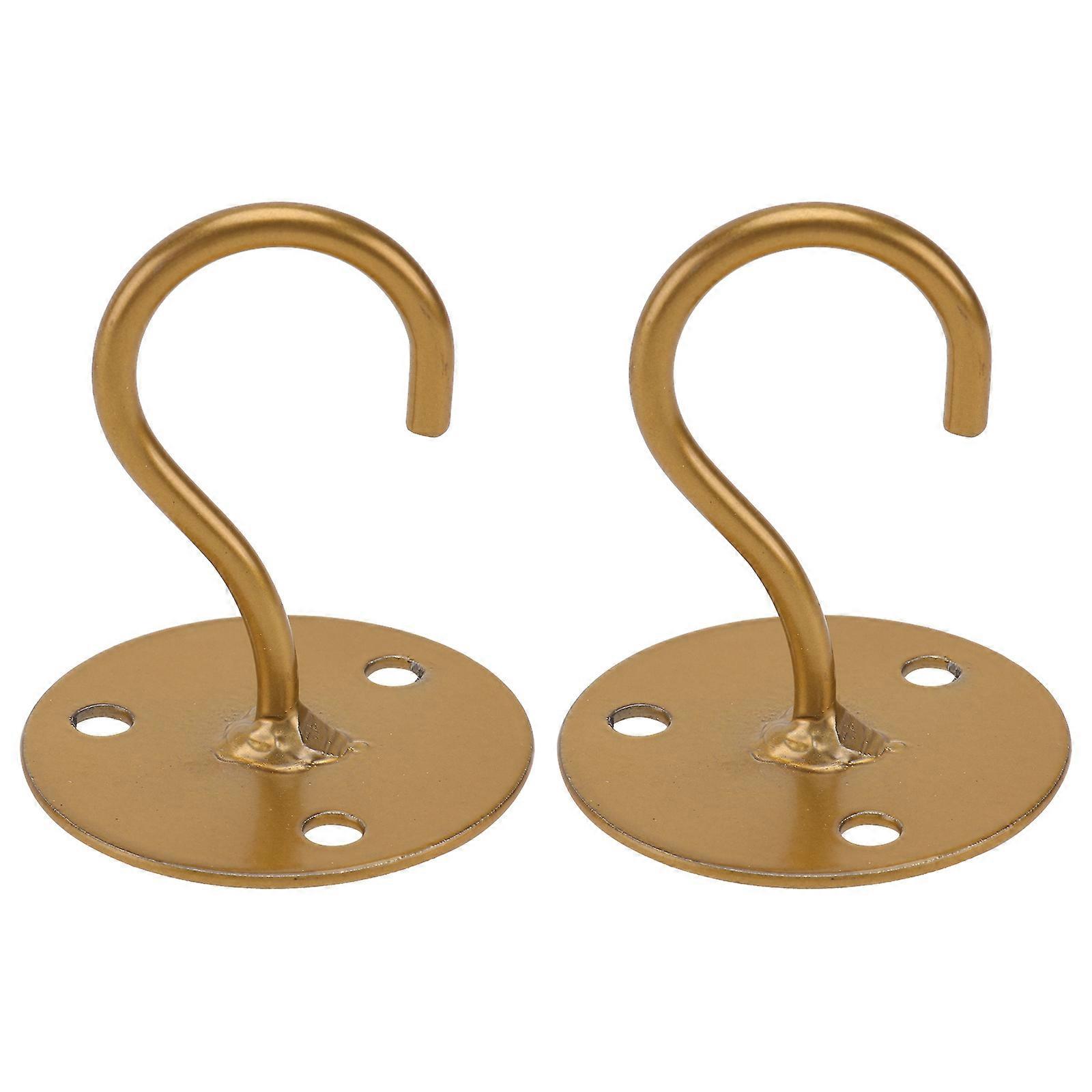 2 Pcs Metal Utensil Holder Iron Lanterns Hangers Ceiling Hooks Hanging Flower Basket Hook Ceiling Ceiling Mount Hook