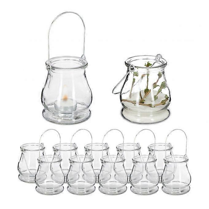 Transparentes Set mit 12 Laternen