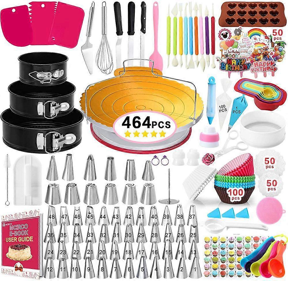 464-Piece Set Cake Baking Tray Set Cake Turntable Set Cake Baking Tools Set