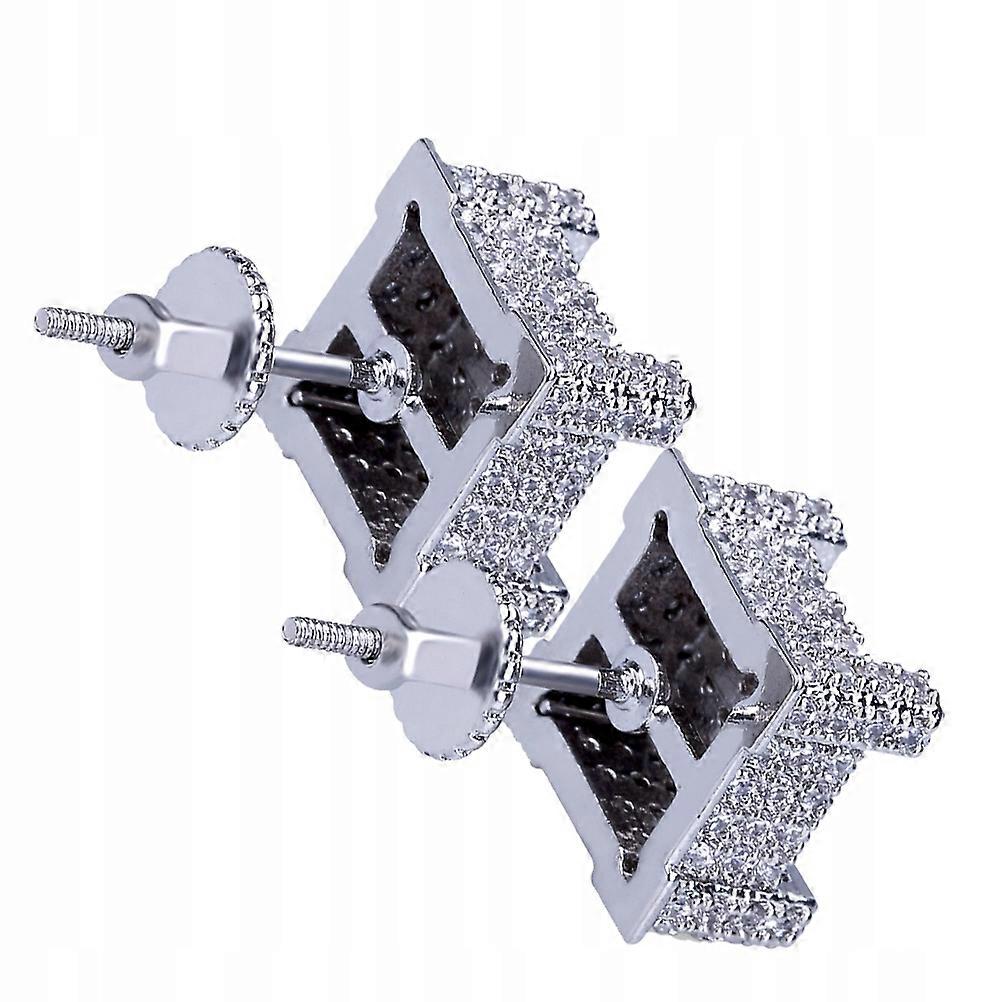 Cubic Ear Stud Men Pendientes Ring Hip Hop Style