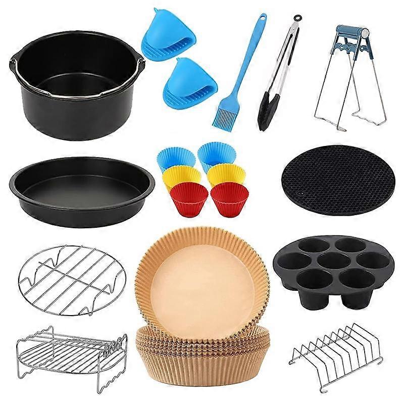 Airfryer Accessory Set, 8 Inch Hot Air Fryer Accessories, Reusable Air Fryer Accessories, XXL,for F