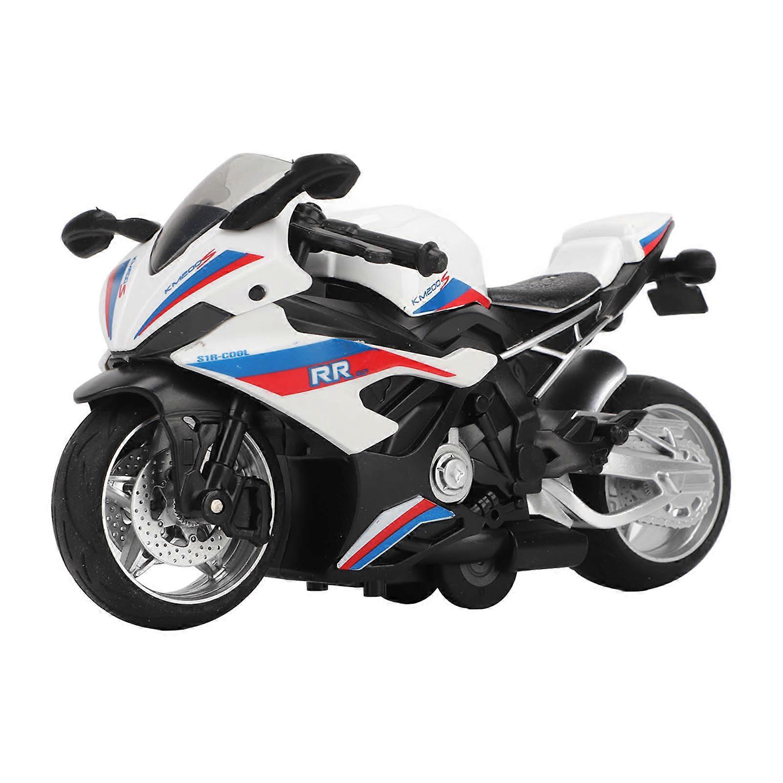 Kids Pull Back Motorcycle Toy Sound Light Effects High Simulation Alloy Motorcycle Model