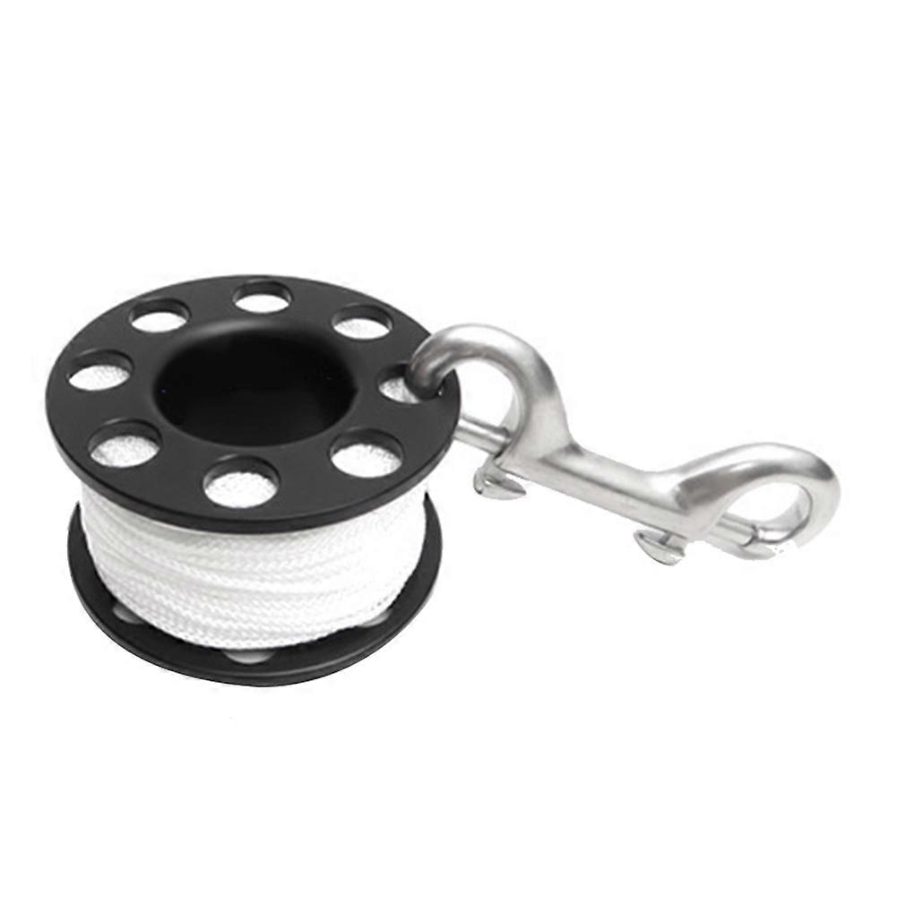 30M Scuba Diving Spool Finger Reel with Stainless Steel Double Ended Hook SMB Equipment Cave Dive