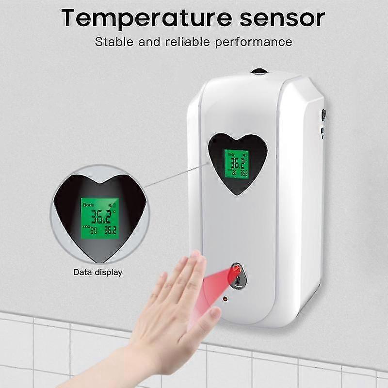 Soap Lotion Dispensers Temperature Measurement 2 In 1 Disinfection Machine Automatic Soap Dispenser White Spray Type