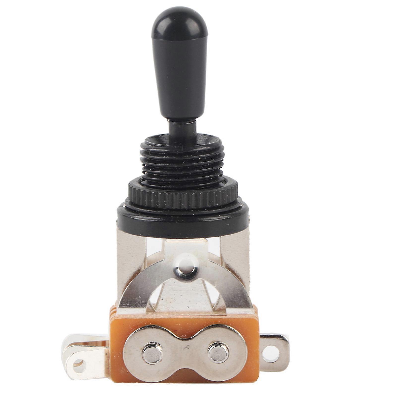 1Pc 3 Way Toggle Switch with Black Tip Replacement Part for LP Style Electric Guitar(Black)