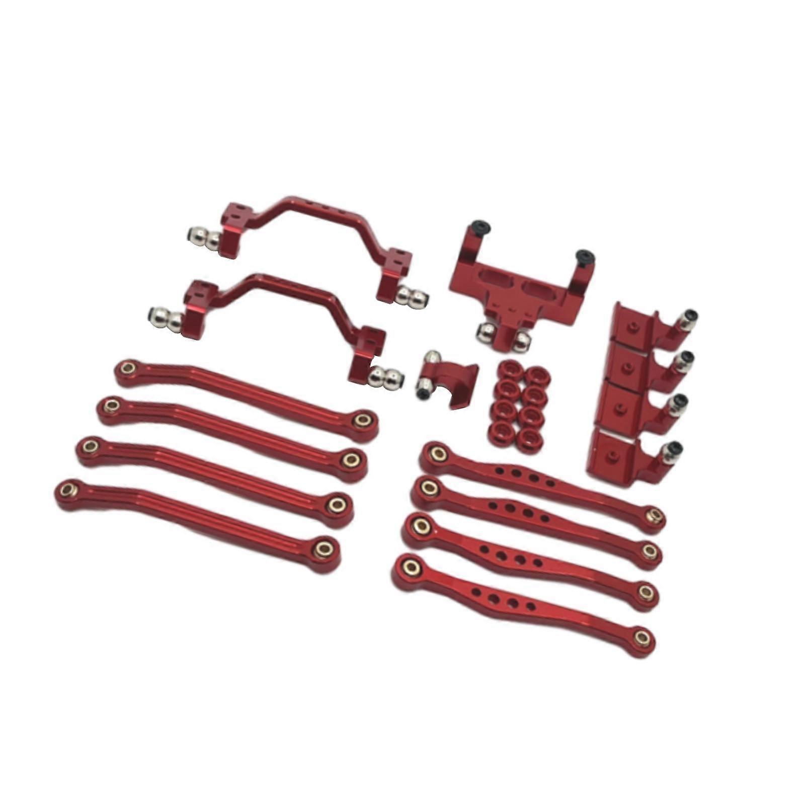 1/16 RC Upgrades Kit Replacement Steering Rod Tie for C64 RC Vehicles Trucks red