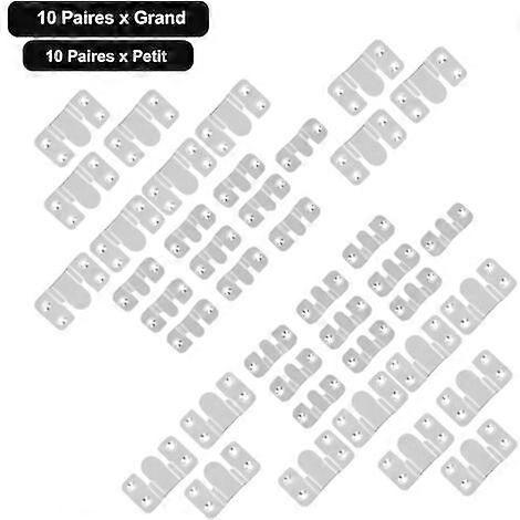 ULTECHNOVO Lot De 10 Faux Connecteurs De Meubles - Clip De Tiroir