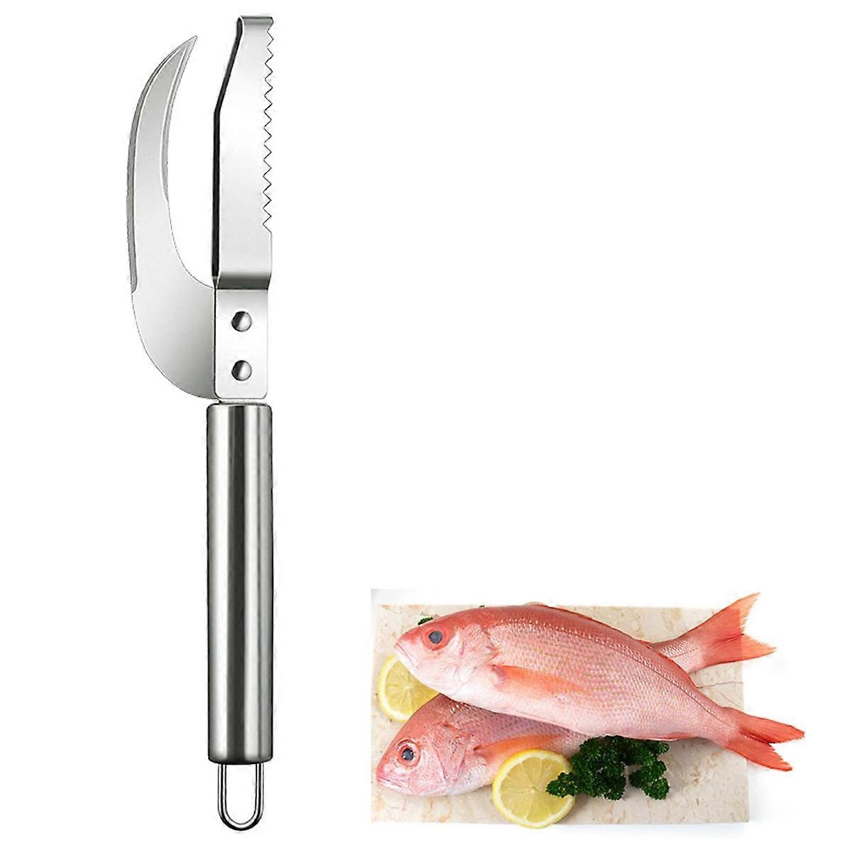 rustfrit stål fisk mave kniv, fisk mave kniv, multifunktions fiskeskæl kniv fiskeskala remover husholdnings køkken fiskevægt værktøj