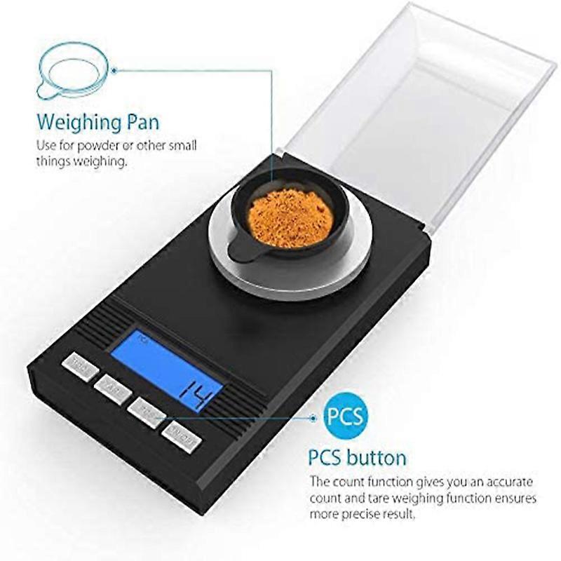 50G / 0.001G Milligram Scale, Fine Scale, Mg Scale, Milligram Scale, Pocket Scale, Laboratory Scale With Lcd Display, Letter Scale, Professional Digit