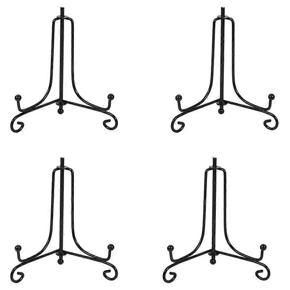 (4 pack)Iron Display Stand, Easel Plate Display Photo Holder Stand, Displays Picture Frames, Cookbo