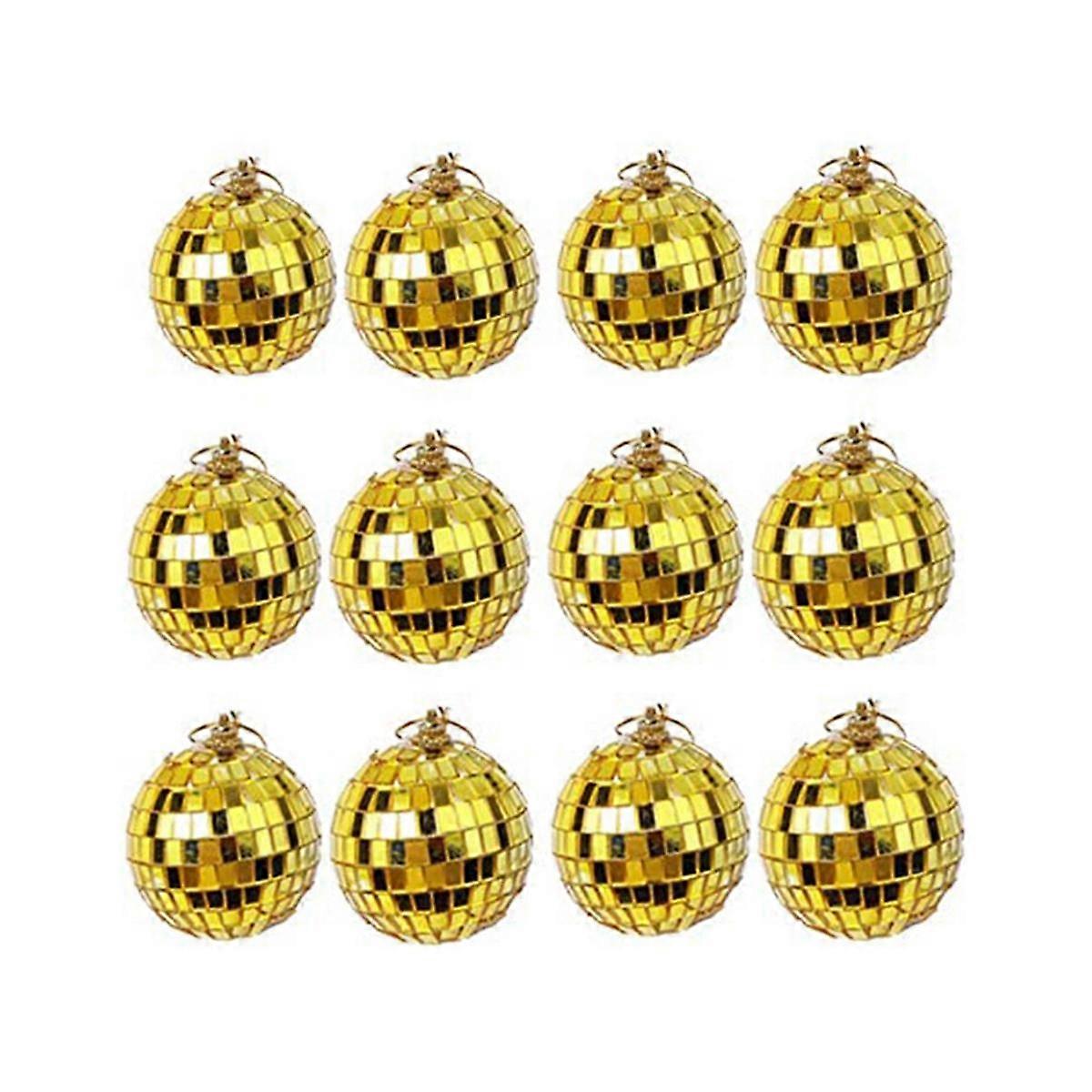 12-osainen peilidiskopallokoriste, juhla- tai DJ-valotehosteet, kodin sisustus, lavarekvisiitta (