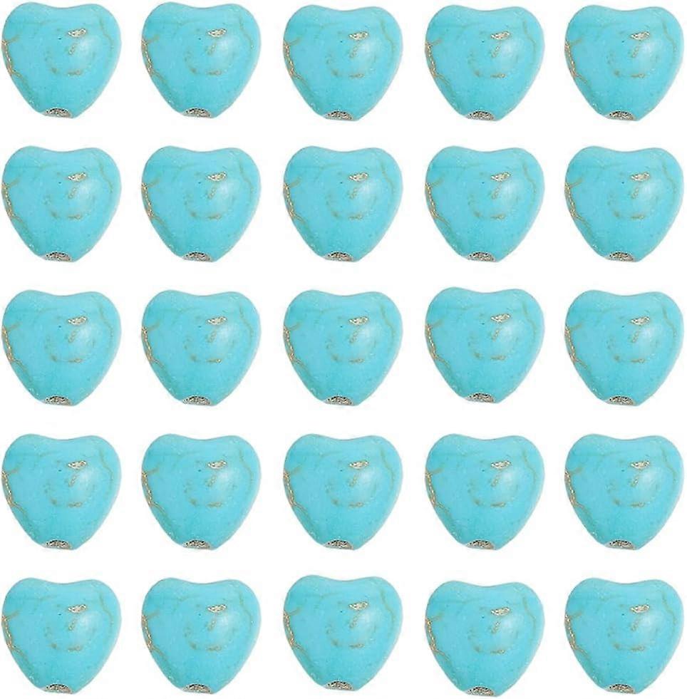 1 Box 4 Strands 212Pcs Stone Heart Beads Turquoise Bead Strings Flat Gemstone Beads Small Healing Energy Turquoise Stone Bead Spacer Loose Beads for J