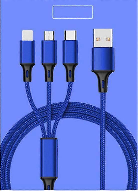3 In-1 Multi-function Charging Cable For Ios & Android & Type-c Red$mu