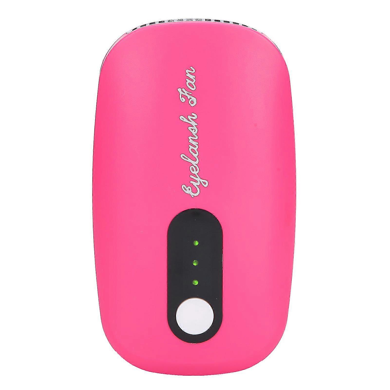 Eyelash Mini Blow Dryer Fan USB Rechargeable for Grafting Extension Glue Drying Rose Red