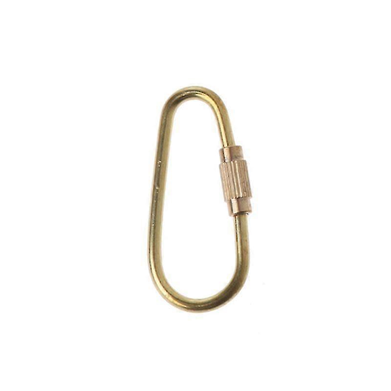 Durable Brass Screw Lock Keychain Simple Brass Key Chain Ellipse Oval Shape Key Ring Lock Clip Key Holders For Men Women