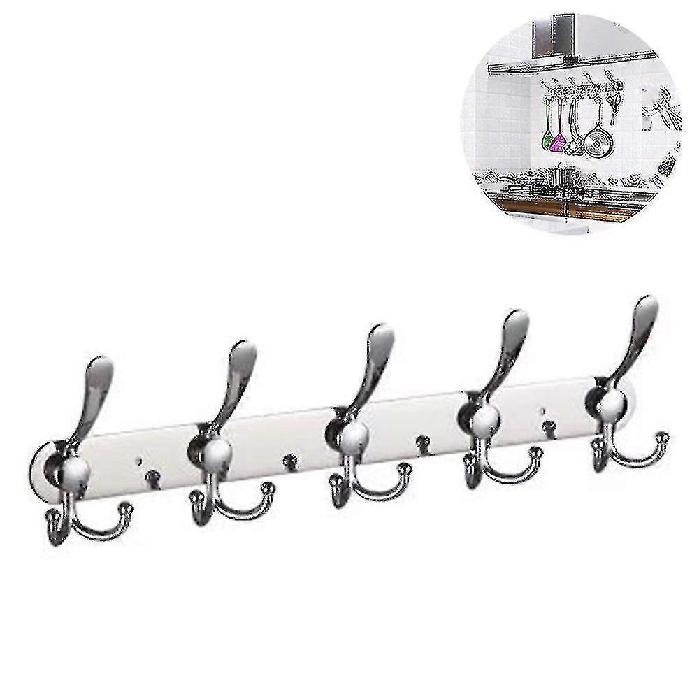 2024 Coat Rack Wall Mounted Long,coat Hooks Wall Mounted,coat Hanger Silver